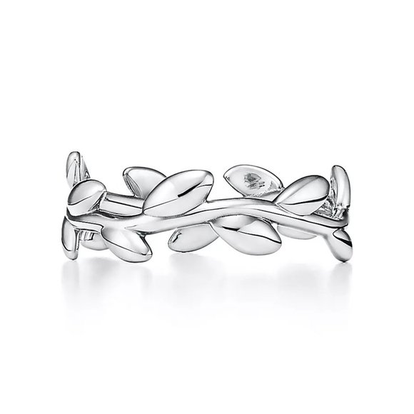 Tiffany & Co. Paloma Picasso Olive Leaf Band Ring in Sterling Silver Size 5 - Picture 2 of 2